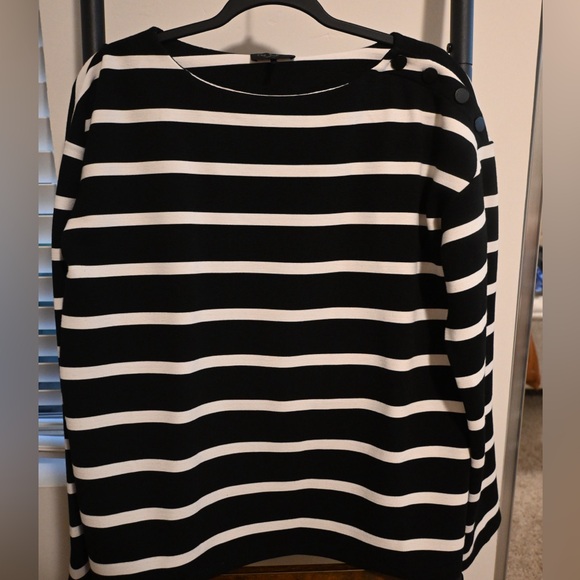 Rag & Bone Black and White Striped Women's Top - Picture 1 of 11